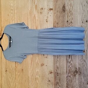 DB Moon Size Small Blue Gray Midi Dress with Pockets